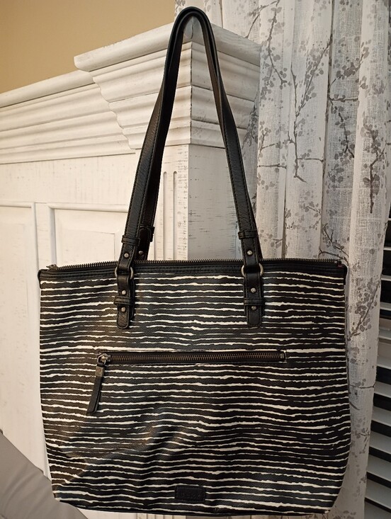 The Sak Handbags - The Sak Black and White Striped Tote